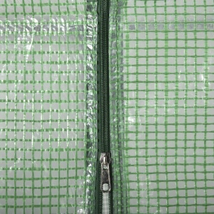 Sera de Gradina din Otel si Plastic PE cu 4 Rafturi, Franghii si Tarusi Inclusi, 141x72x191 cm, Verde - Img 8
