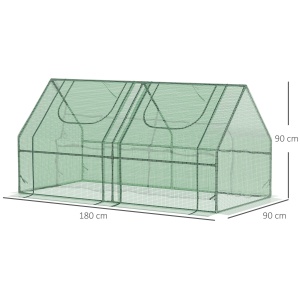 sera din otel, copertina PE 180x90x90 cm, verde - Img 3