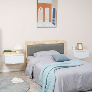 Set 2 Noptiere Suspendate – Sertar Alb, MDF & PAL - Img 9