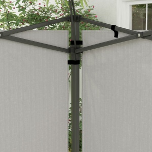 Set 2 Pereți Laterali pentru Chioșcuri, Foi Foișor cu Ferestre din PE și Plastic, 3x3 m sau 3x6 m, Alb - Img 8