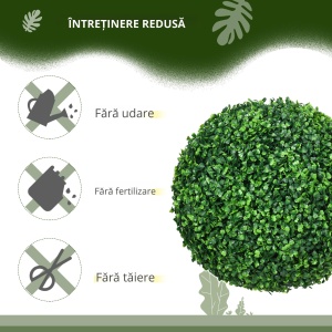 Set 2 Plante Artificiale – Boxwood Ø40 cm, Decor Verde Natural - Img 6