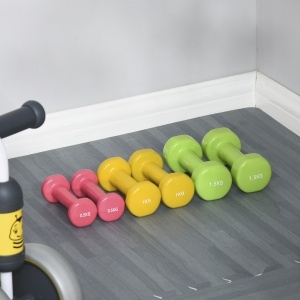 Set 6 Gantere cu Geanta, de 0.5kg 1kg 1.5kg, din Otel si PU - Img 9