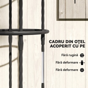 Set de 2 Suporturi pentru Plante Cățărătoare înalte de 1,74 m, Suporturi din Oțel cu Decorațiuni, pentru Trandafiri, Roșii, Flori, Mazăre și Legume, Negru - Img 6
