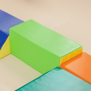 Set de Construcții Moi pentru Copii 1-3 Ani cu 5 Blocuri, 48.3x19.1x48.3 cm, Multicolor - Img 9