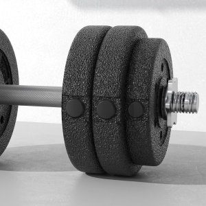 Set de Gantere 30 kg (8x2.5 kg, 4x1.5 kg) cu 12 Discuri și 2 Gantere de 2 kg, 43x18x7.5 cm, Negru - Img 8
