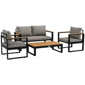 Set din 4 piese de mobilier pentru gradina cu canapea pe - Img 1