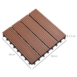 set gresie de gradina, 30x30x2.2cm, maro - Img 3