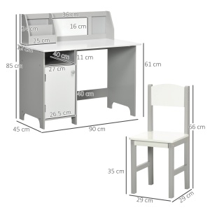 Set Masă și Scaune pentru Copii 5-8 Ani cu Spațiu de Depozitare, Tablă și Scaun, 90x45x85 cm, Roz - Img 3