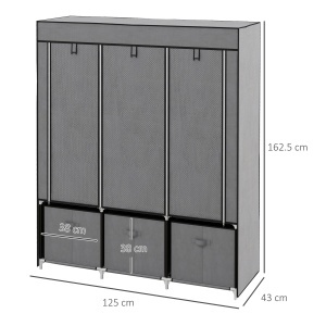 sifonier Pliabil Textil – Cu Rafturi & Sertare, Ideal pentru Spatii Mici - Img 3