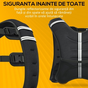 Soozier Vestă cu Greutate Respirabilă de 5 kg cu Buzunar de Depozitare și Bretele de Umăr, Vestă cu Greutate, 40x35 cm, Negru - Img 7