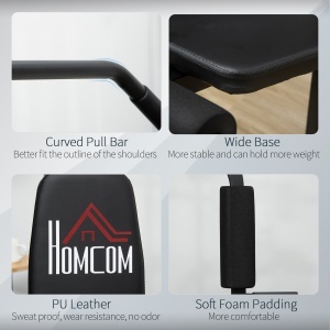 Statiune fitness cu greutati de 45kg pentru antrenament profesional la tine acasa, din otel, 135x103x210cm, Negru - Img 7