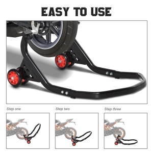 Stender spate Universal de Ridicare pentru Motociclete pana la 200 kg, Negru - Img 7