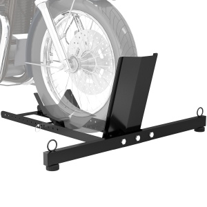 Suport Blocator Roată Moto cu Suport Reglabil, Capacitate de 816,5 kg, Ø34-84 cm, Negru