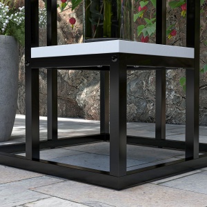 Suport de Flori pe 4 Niveluri, Raft de Colt pentru Plante, Suport pentru Ghivece, 34x34x70 cm, Negru - Img 9