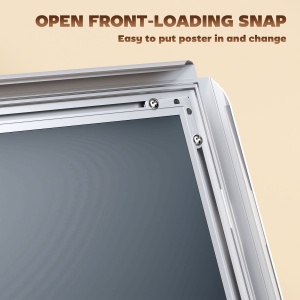 Suport Poster A3, Expozitor Publicitar de Podea cu Înălțime și Înclinare Reglabile, 40x30x129-135 cm, Argintiu - Img 7