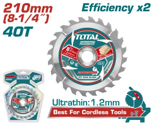 TOTAL - PANZA FIERASTRAU TCT PENTRU LEMN - 210mm