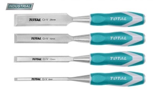 TOTAL - SET 4 DALTI PENTRU LEMN (6mm, 12mm, 19mm, 25mm) - CR-V (INDUSTRIAL)