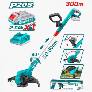 TOTAL - TRImmER TUNS IARBA - 20V - LI-ION (INCLUDE ACUMULATOR, INCARCATOR)