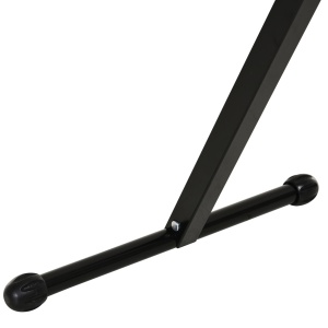 trepied cu Role si Inaltime Reglabila din Metal, Design Pliabil care Economiseste Spatiu cu Rulmenti cu Bila, 44x50x68-110 cm, Negru si Argintiu - Img 9