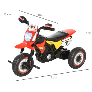 Tricicleta Copii 18–36 Luni – Stil Motocicleta cu Lumini & Sunete - Img 3