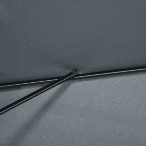 Umbrelă de Grădină Înclinabilă cu Manivelă și 6 Spiţe, 2x3 m, Gri Închis - Img 8