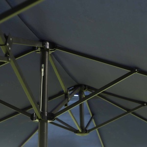 Umbrela Dubla de Gradina cu Deschidere cu manivela, Otel si Poliester, 460x270x240cm, albastra - Img 8