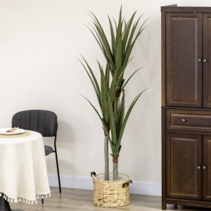 Yucca Artificială 190cm Plantă Artificială cu 39 Frunze Decorațiune pentru Casă Living Birou Grădină Ø17x190 cm Verde - Img 7