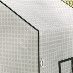 Acoperiș de Schimb pentru Seră PE Walk-in cu Ușă Rulabilă și Ferestre, 143 x 70 x 190cm, Verde - Img 9
