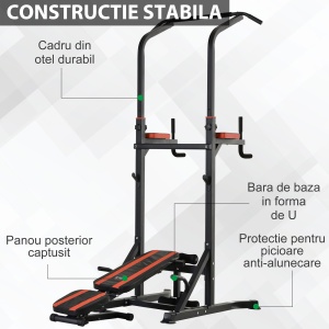 aparat pentru sport 92x178x200-236 cm, rosu - Img 5