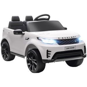 Auto Electrică pentru Copii Land Rover Albă cu Telecomandă