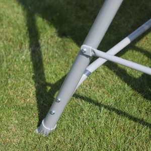 Balansoar de Gradina 3 Locuri Schelet in Metal Maro 171x108x154cm - Img 8