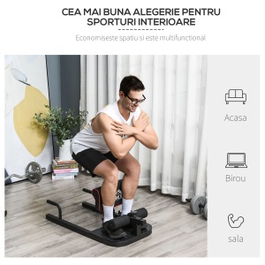 Banca Sissy Squat – Fitness Otel Reglabil pentru Picioare - Img 4