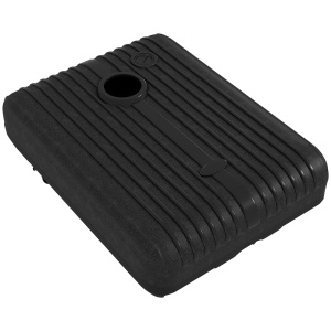Baza pentru Umbrela din Plastic cu Consola, cu 2 Roti si Maner, 80x60x19 cm, Negru
