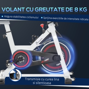 Bicicleta Spinning – 8 kg Volant pentru Fitness Acasa - Img 5