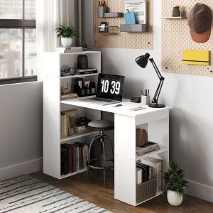 birou modern cu biblioteca 120x55x120cm - Img 7