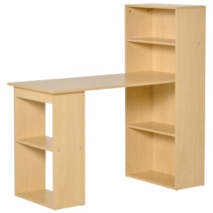 Birou modern cu Librarie din Lemn 120x55x120cm