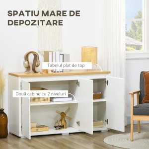 Bufet Bucatarie – Cu 3 Usi & Rafturi Reglabile, Modern si Practic - Img 4