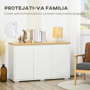 Bufet Bucatarie – Cu 3 Usi & Rafturi Reglabile, Modern si Practic - Img 7