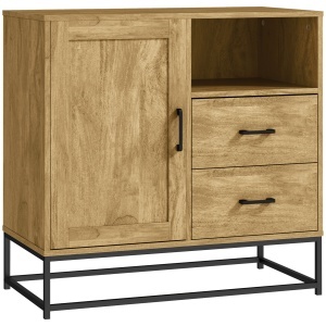 Bufet cu 2 Sertare si Raft Metalic 80×40×78 cm - Img 1