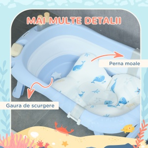 Cadita Pliabila pentru Copii 0-6 Ani – Cu Perna & Spatii de Depozitare - Img 7