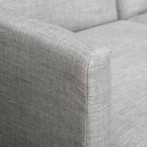 Canapea Extensibila pe Colt cu 3 Locuri din Tesatura Gri Reglabila Stil Scandinav - Img 8