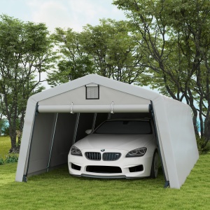 Carport 3,3×6,2 m – Garaj Cort Portabil cu Ventilatie & Copertina - Img 2
