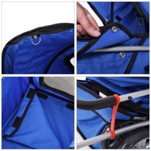 Carucior pentru Caini 75×45×97 cm cu suport pahar si cos - Img 9