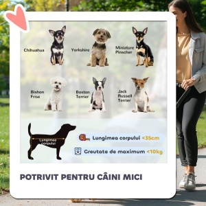 Carucior Pliabil pentru Caini 75×45×97 cm – Gri - Img 4