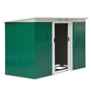 casuta pentru unelte gradina, 277x130x173cm, verde - Img 1