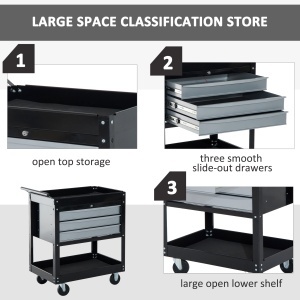 Caucior pentru Atelier Profesional Comoda pentru Scule in Lamiera, Nero, 68x46x88cm - Img 4