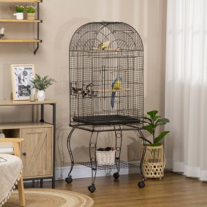 Colivie pentru Pasari si Papagali – Negru 51×51×153 cm cu Roti - Img 2