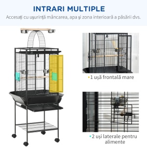 Colivie pentru Perusi cu Scara, Gri - Img 6