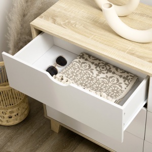Comoda 6 Sertare 120×40×76 cm Natur - Img 8