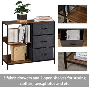 comoda mobila multifunctionala, 80x29x71cm, maro - Img 5